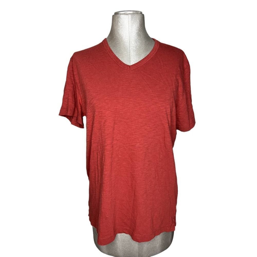 Vince Sz M Orange V-Neck T-Shirt